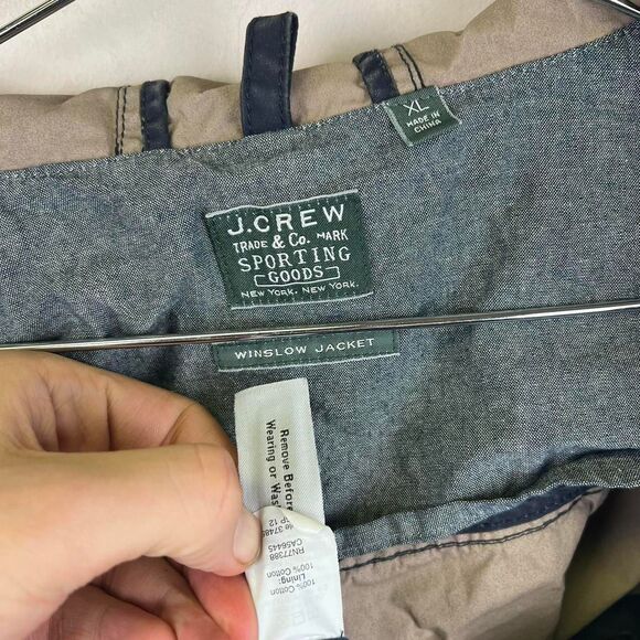 J.Crew Winslow Field Jacket Size XL Navy Hooded - Picture 8 of 8